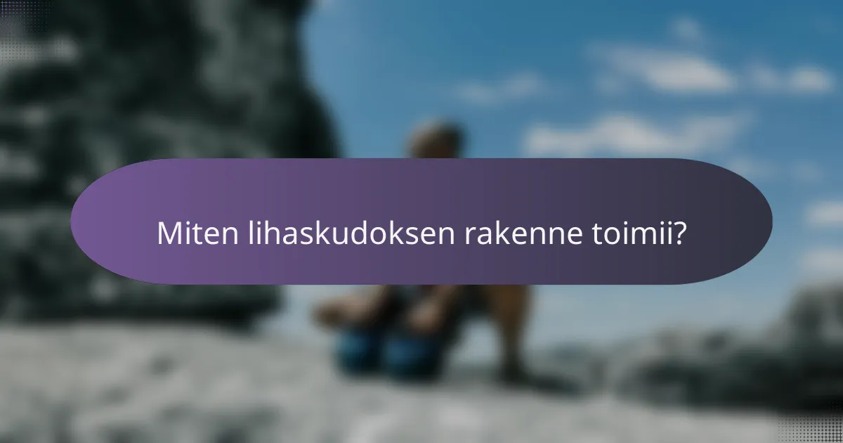 Miten lihaskudoksen rakenne toimii?