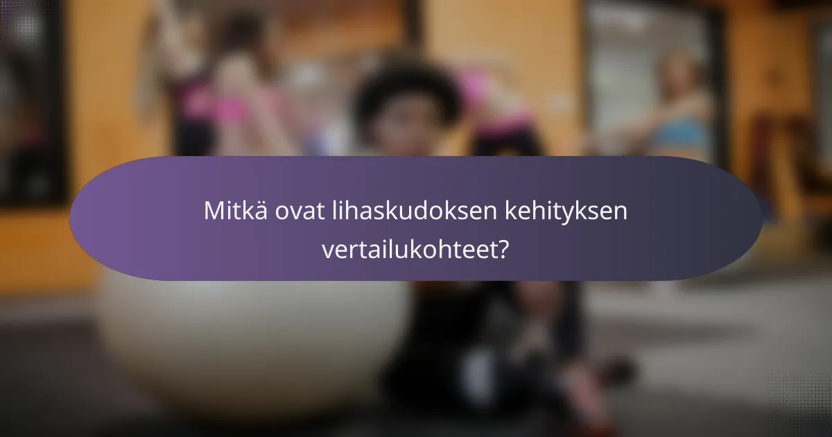 Mitkä ovat lihaskudoksen kehityksen vertailukohteet?