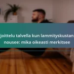 Harjoittelu talvella kun lammityskustannus nousee: mika oikeasti merkitsee
