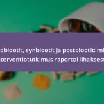 Probiootit, synbiootit ja postbiootit: mita interventiotutkimus raportoi lihaksesta