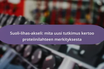 Suoli-lihas-akseli: mita uusi tutkimus kertoo proteiinilahteen merkityksesta